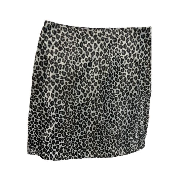 Supply & Demand Leopard Skirt Size 14 Above Knee, Side Zipper (VINTAGE) - Picture 1 of 3